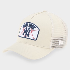 NY Yankees MLB Patch 9FORTY M-Crown A-Frame Trucker Cap