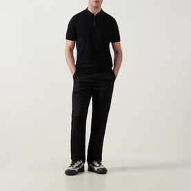 Knitted Zip Polo Shirt