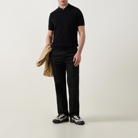 Knitted Zip Polo Shirt