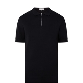 Knitted Zip Polo Shirt