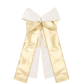Ivory Large Velvet Tree Bow 11in