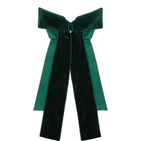 Green Large Velvet Tree Bow 11in