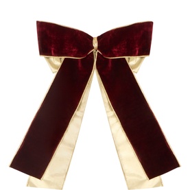 Burgundy Large Velvet Tree Bow 11in