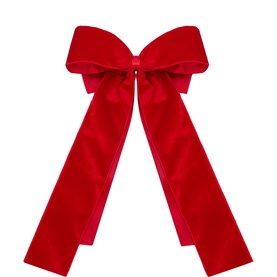 Red Large Velvet Tree Bow 11in