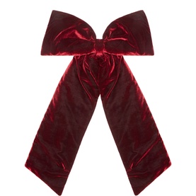 Burgundy Velvet Tree Bow 3ft