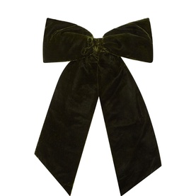 Olive Green Velvet Tree Bow 3ft