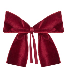 Burgundy Velvet Tree Bow 10in