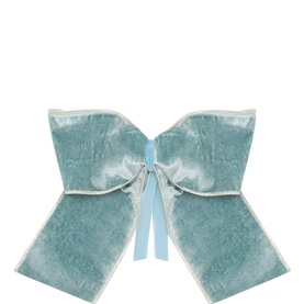 Light Blue Velvet Tree Bow 10in