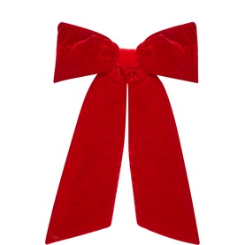 Red Velvet Tree Bow 3ft