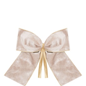 Ivory Velvet Tree Bow 10in