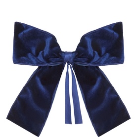 Navy Blue Velvet Tree Bow 10in