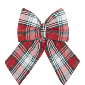 White Tartan Tree Bow 17in