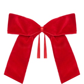 Red Velvet Tree Bow 10in