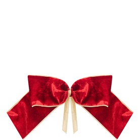 Red Velvet Tree Bow 10in