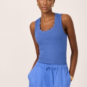 Scallop Trim Tank Top