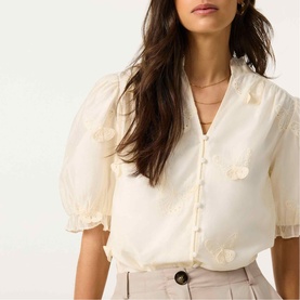 Butterfly Puff Sleeve Blouse