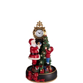Santa and Child Clock Decoration 49cm