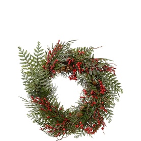 Glitter Berry Christmas Wreath 50cm