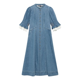Lace Denim Dress