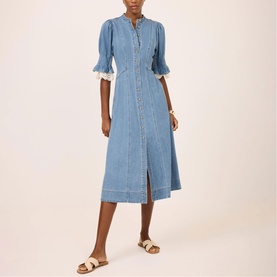Lace Denim Dress