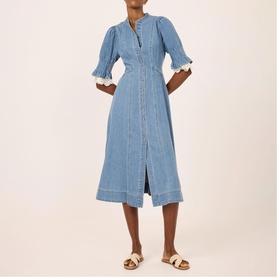 Lace Denim Dress