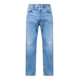 NN07 light blue straight-leg jeans in 100% cotton with five-pocket styling and subtle fading detail