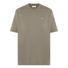 NN07 T-shirt in Capers, relaxed fit crew neck short sleeve design with small logo print to chest, 100% cotton