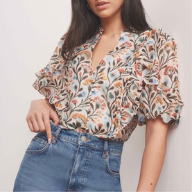 Floral Puff Blouse