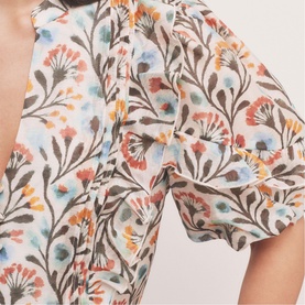 Floral Puff Blouse