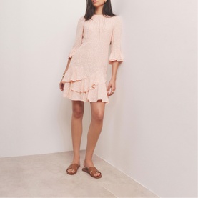 Floral Print Layered Dress