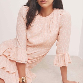 Floral Print Layered Dress