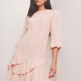 Floral Print Layered Dress