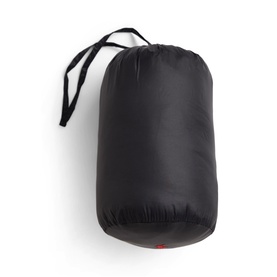 Ralph Lauren children's black gilet packed into compact black stuff sack with carry handle and red logo detail
