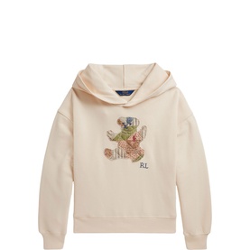 Patchwork Polo Bear Logo Terry Hoodie