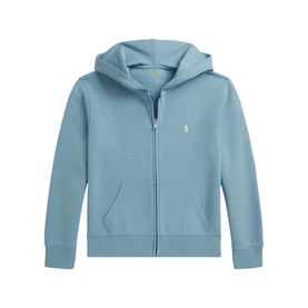 Ralph Lauren children's Cassidy Blue zip-through hoodie with kangaroo pocket and embroidered pony logo