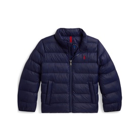 Ralph Lauren children's Newport Navy quilted puffer jacket with zip fastening and embroidered logo chest detail