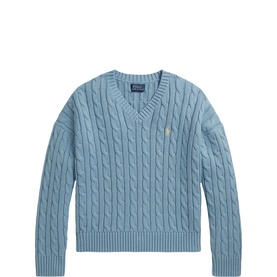 Pony Logo Cable Knitted Sweater