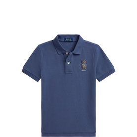 Polo Bear Logo Mesh Polo Shirt