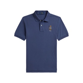 Ralph Lauren children's Old Royal polo shirt with Polo Bear chest embroidery, short sleeves and ribbed collar