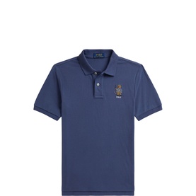 Polo Bear Logo Mesh Polo Shirt