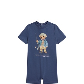 Polo Bear Logo Graphic Romper
