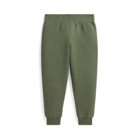 Ralph Lauren children's Cargo Green sweat bottoms with elasticated waist and ribbed cuffs, flat lay back view