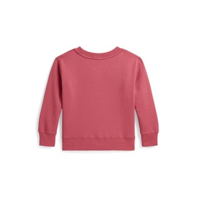 Ralph Lauren children's Adirondack Berry sweat top, back view, ribbed cuffs and hem, crew neckline