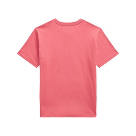 Ralph Lauren children's T-shirt in Red Sky, plain back view with short sleeves and crew neck.
