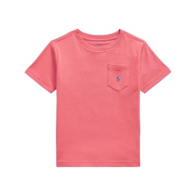 Ralph Lauren children's Red Sky cotton T-shirt with chest pocket and embroidered Polo Pony logo