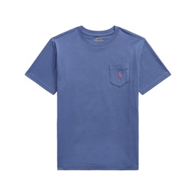 Ralph Lauren children's Blue Heaven cotton T-shirt with chest pocket and embroidered Polo Pony logo