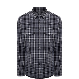 Checked Patch Pocket Casual Shirt