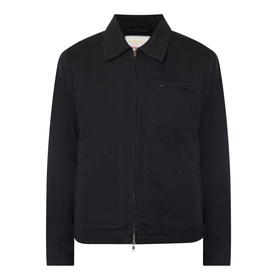Almost Home OG Twill Jacket in Storm Black, zip-up casual jacket with spread collar, utility chest pocket and dropped shoulders