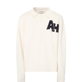 Logo Boucl&eacute; Polo Sweater