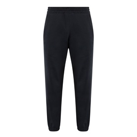 Almost Home Workwear Logo Sweatpants in Porto Black, tapered-leg with elasticated waistband and cuffed ankles, 100% cotton